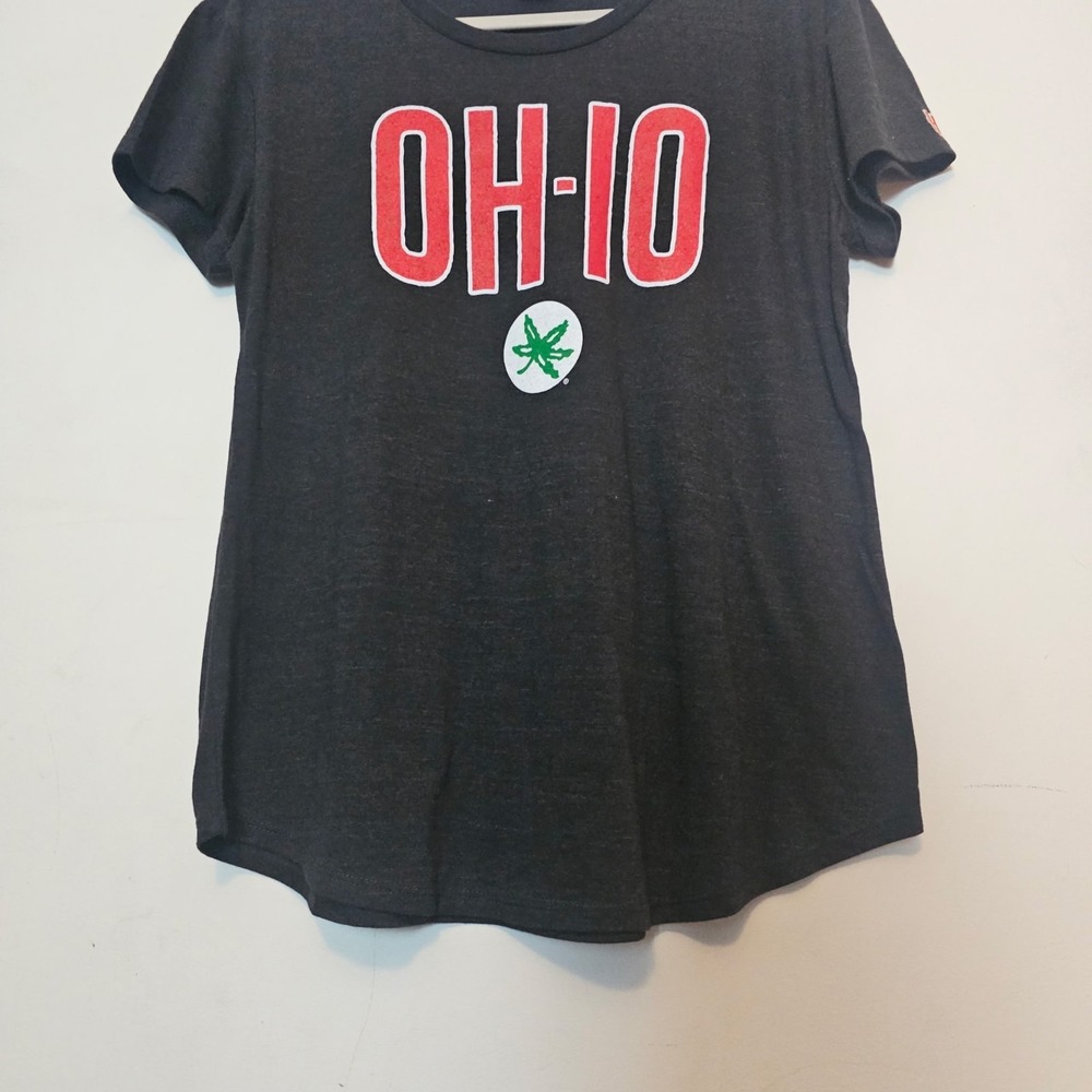 Ohio State OH-IO Buckeye Leaf HOMAGE Large Womens